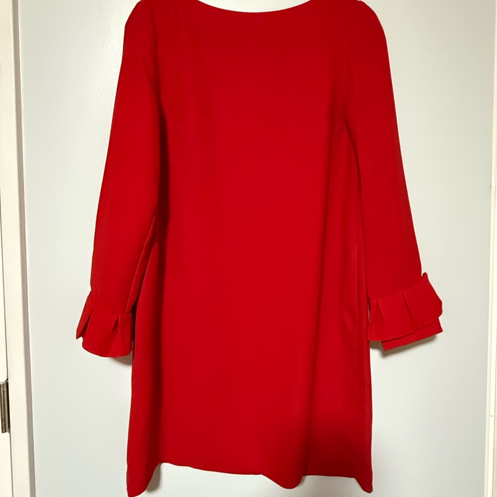 Banana Republic Red Sheath Dress with Bell Sleeves